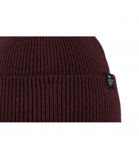 bonnet long revers bordeaux